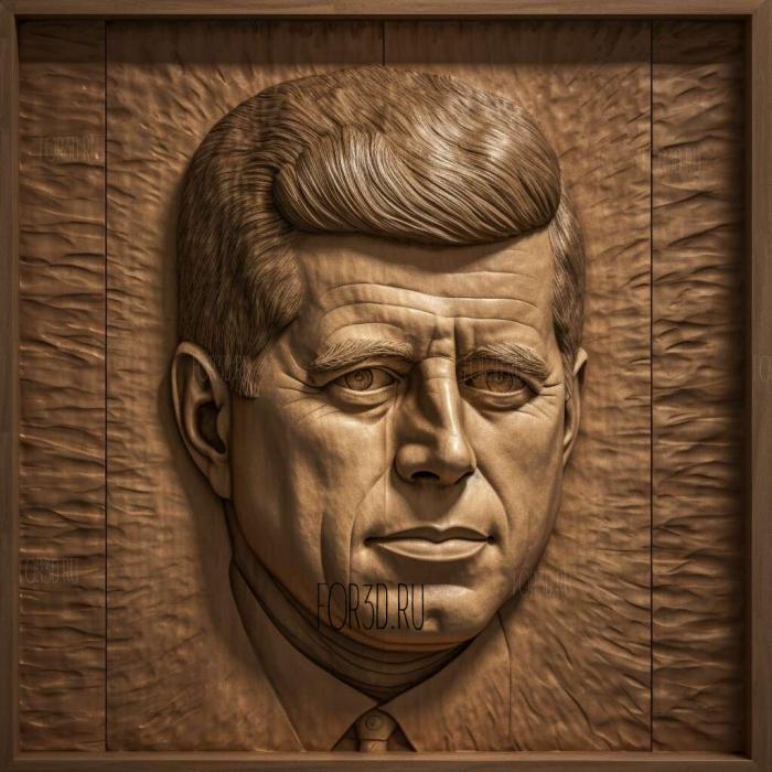 John FKennedy 1 stl model for CNC